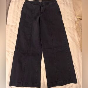 Women's Dark Blue Wide-Leg Pants